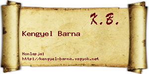 Kengyel Barna névjegykártya